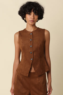Faux Suede Vest