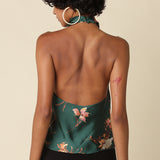 Satin Printed Halter Top