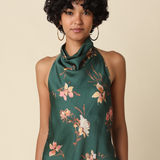 Satin Printed Halter Top