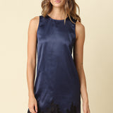 Dress With Satin Trim