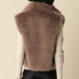 Fur Vest With Collar