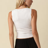 Button Bottom Ribbed Tank