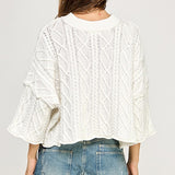 Cable Stitch Cotton Sweater