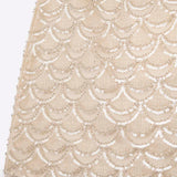 Scalloped Sequin Mini Skirt