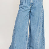Super Wide Leg Soft Denim Pant - Denim, Women's Pants Collection