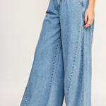 Super Wide Leg Soft Denim Pant - Denim, Women's Pants Collection