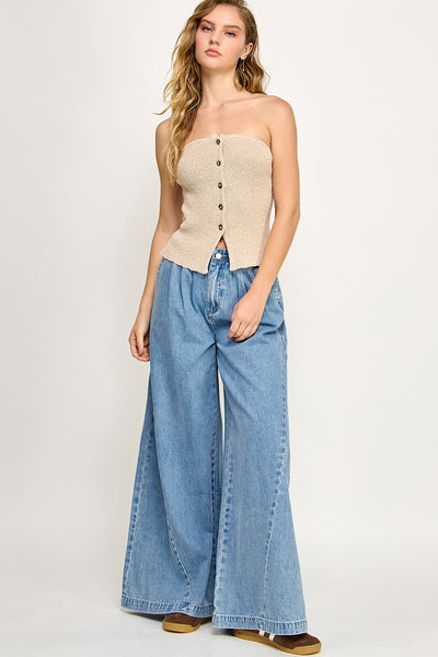 Super Wide Leg Soft Denim Pant – Ruby and Jenna