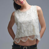 Chic Sequin Crop Top