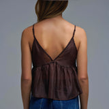 Sequin Camisole Top With Beading