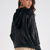 Metallic Hooded Sweatshirt