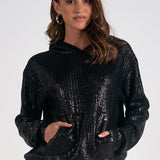 Metallic Hooded Sweatshirt