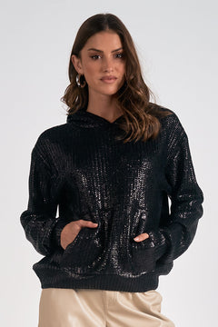 Metallic Hooded Sweatshirt