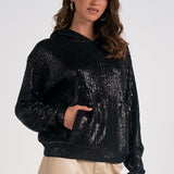 Metallic Hooded Sweatshirt