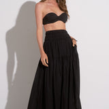 Smocked Midi Skirt