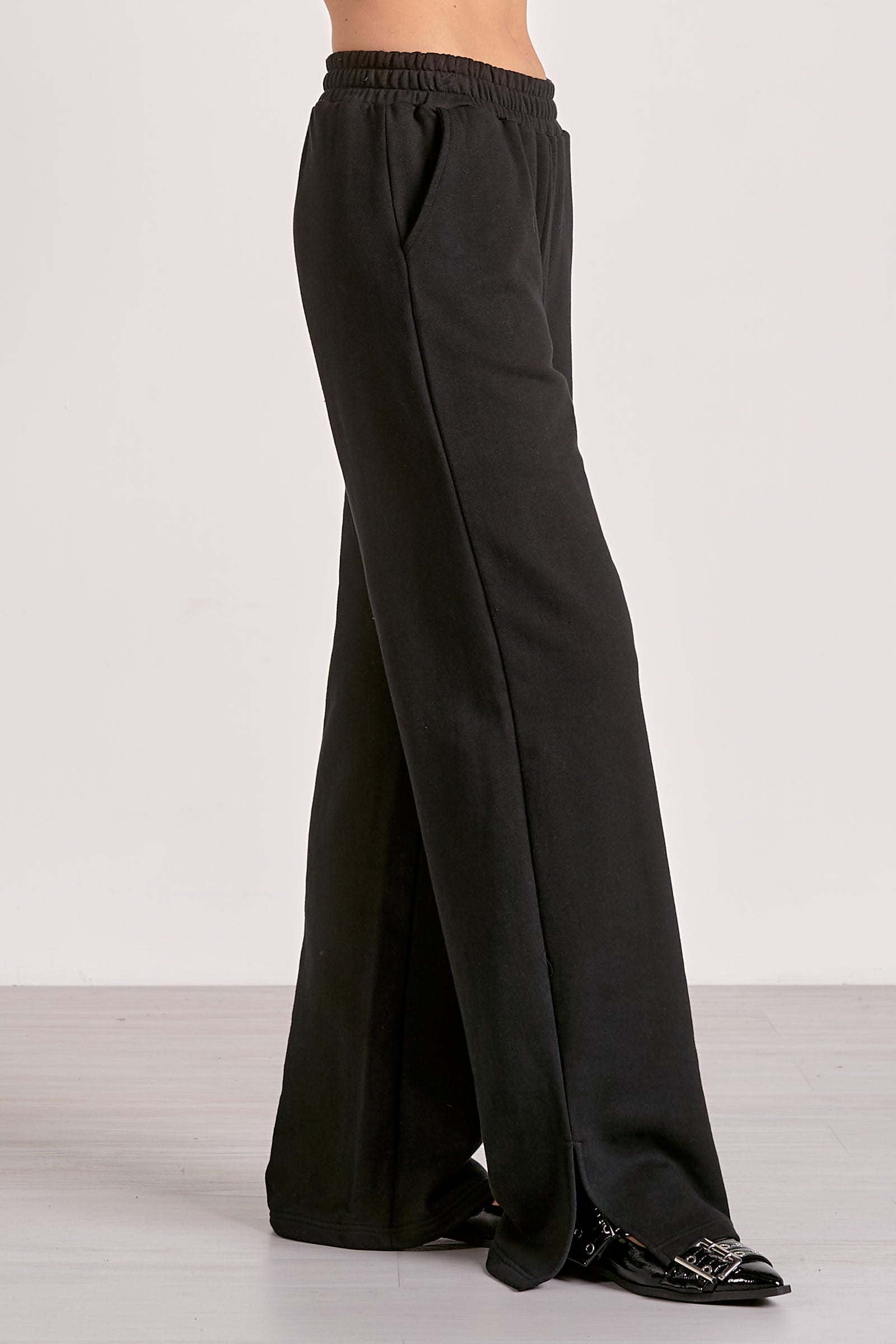 Wide Leg Sweatpant - Black, Women's Pants Collection