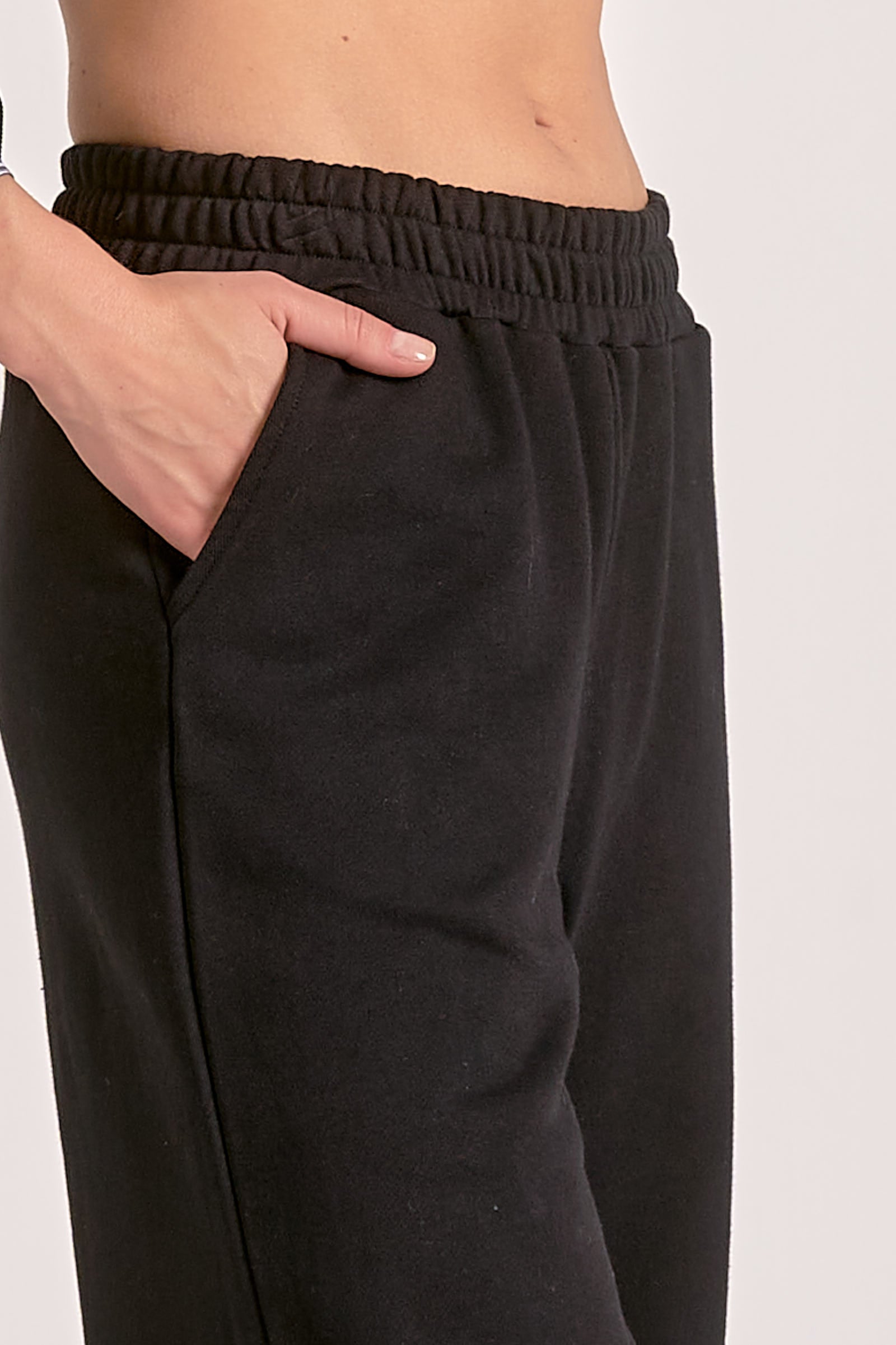 Wide Leg Sweatpant - Black, Women's Pants Collection