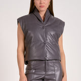 Vest With High Collar