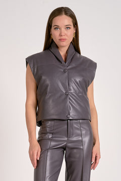 Vest With High Collar