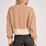2 Tone Knit Cardigan