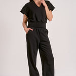 Wide Leg Sweatpant - Black, Women's Pants Collection