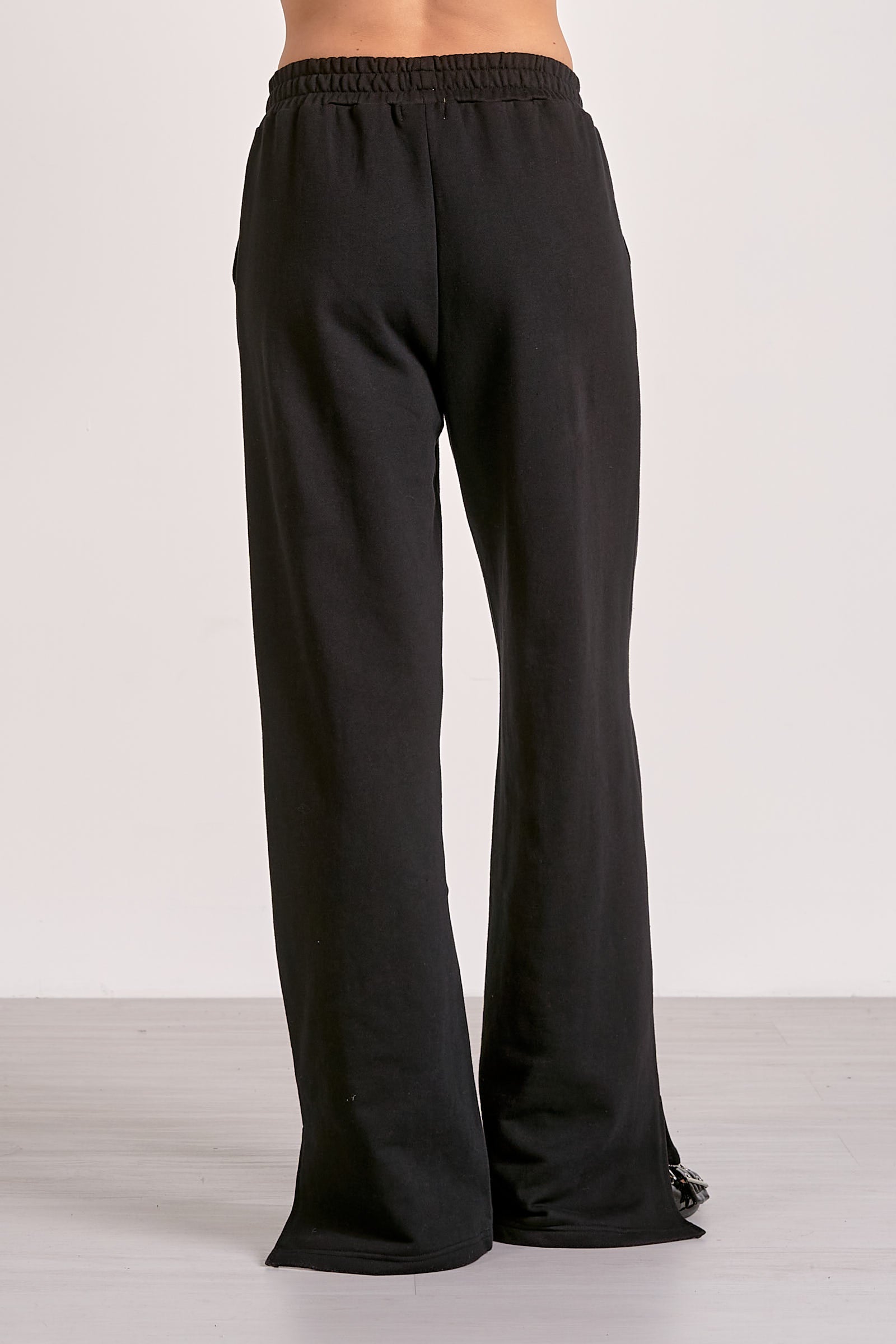 Wide Leg Sweatpant - Black, Women's Pants Collection