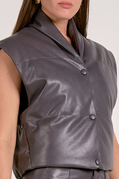 Vest With High Collar