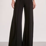 Stretchy Wide Leg Pant With Piping Detail