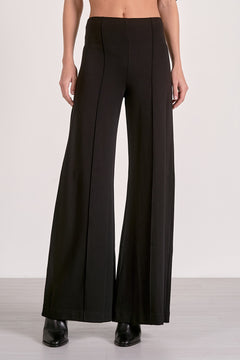 Stretchy Wide Leg Pant With Piping Detail
