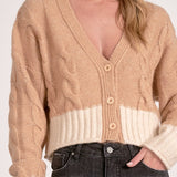 2 Tone Knit Cardigan