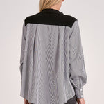 Stripe Blouse Cardigan - black/grey, womens cardigan collection