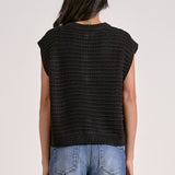 Sleeveless Button Up Sweater