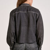 Denim Button Down - Grey, Women's Tops Collection