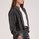 Denim Button Down - Grey, Women's Tops Collection