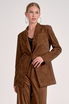 One Button Blazer - chocolate, womens jacket collection 