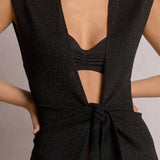 Sleeveless Front Tie Cover Up