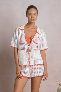 Crochet Button Down Top