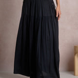 Smocked Midi Skirt