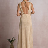 Maxi Plunge Slit Dress