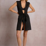 Sleeveless Front Tie Cover Up
