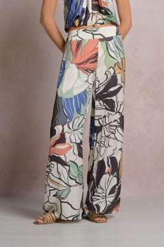Satin Floral Pant