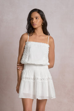 Crochet Trim Thin Strap Dress
