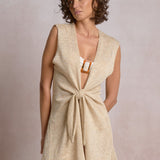 Sleeveless Front Tie Cover Up