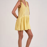 Flowy V Neck Baby Doll Mini Dress