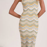 Knit Zig Zag Maxi Dress