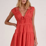Tiered Cap Sleeve Dress