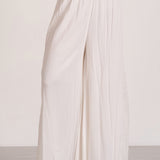 Wide Leg Pant With Crochet Siding