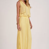 Sleeveless V Neck With Front Buttons
