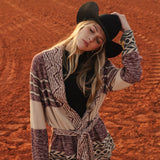 Patterned Wrap Cardigan