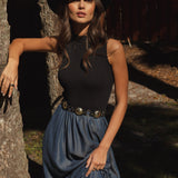 Sleeveless Mock Neck Dress