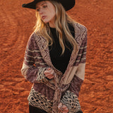 Patterned Wrap Cardigan